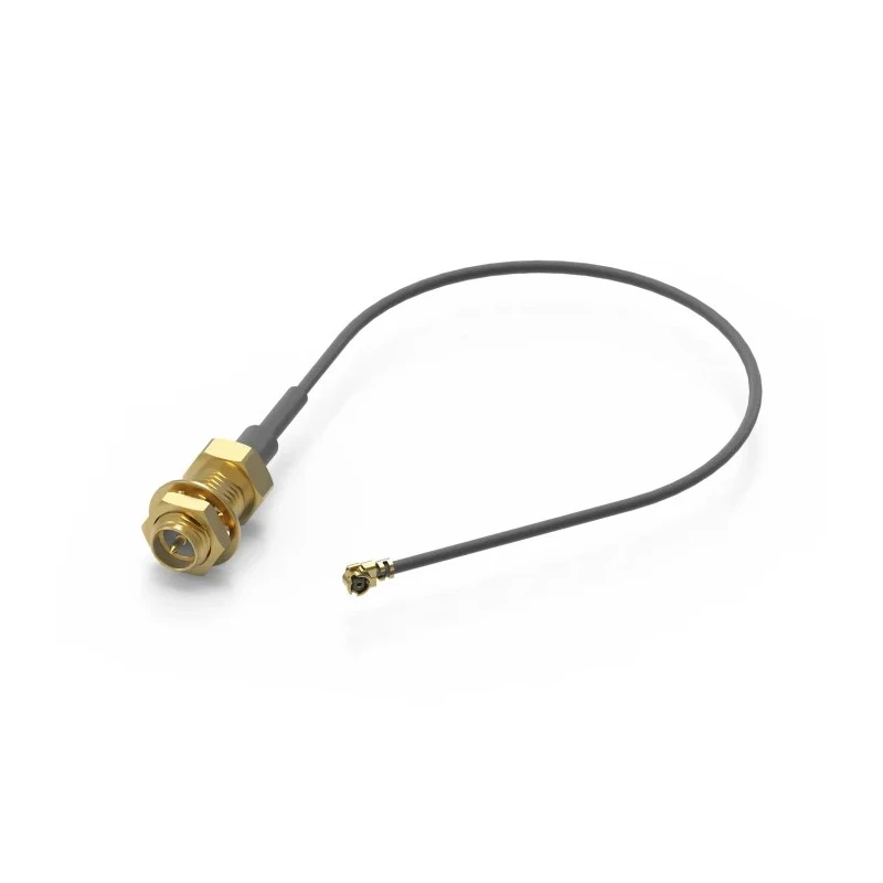 Wurth Elektronik RP-SMA Series 100 mm UMRF Coaxial Cable 50 Ω Black Terminated 636209070100