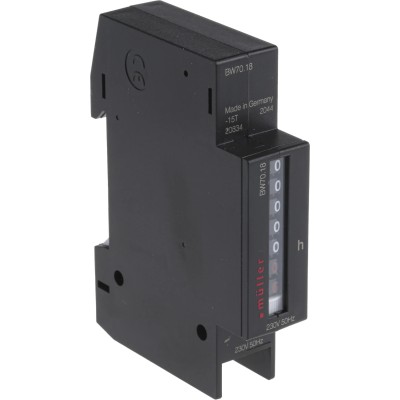 Muller 5 Digit Analogue Hour Meter Counter 230VAC, 2.6mm Digit Height BW70