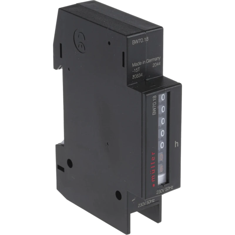 Muller 5 Digit Analogue Hour Meter Counter 230VAC, 2.6mm Digit Height BW70