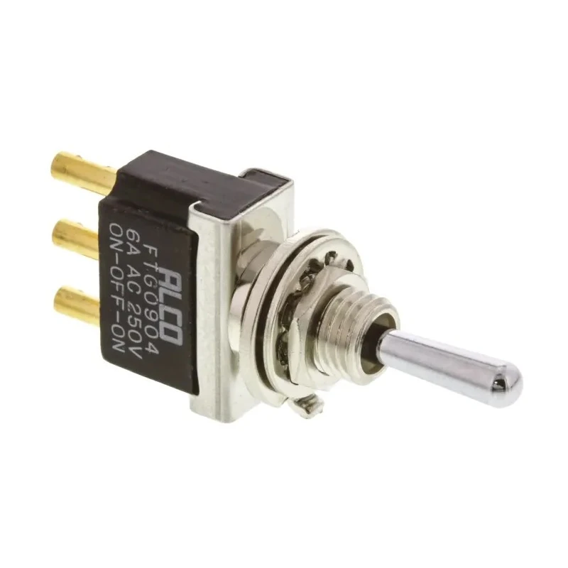 TE Connectivity Toggle Switch Panel Mount On-Off-On SPDT Solder Terminal 12 V dc 250 V ac FTG0904