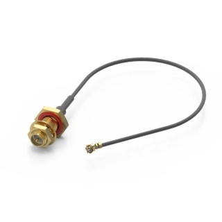 Wurth Elektronik RP-SMA Series Coaxial Cable 100 mm Length UMRF Type 50 Ω 200 Vrms Voltage Brass Conductor 636210100100
