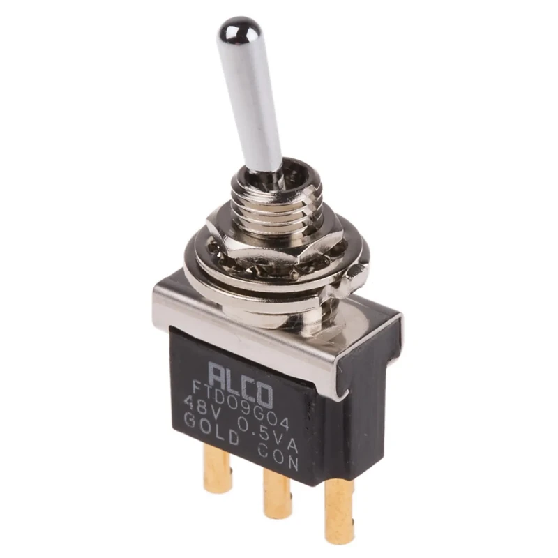 TE Connectivity Toggle Switch Panel Mount On-On SPDT Solder Terminal 12 V dc 250 V ac FTD09G04