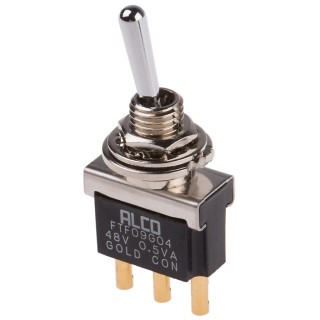 TE Connectivity Toggle Switch Panel Mount On-On SPDT Solder Terminal 20 V dc 20 V ac FTF09G04