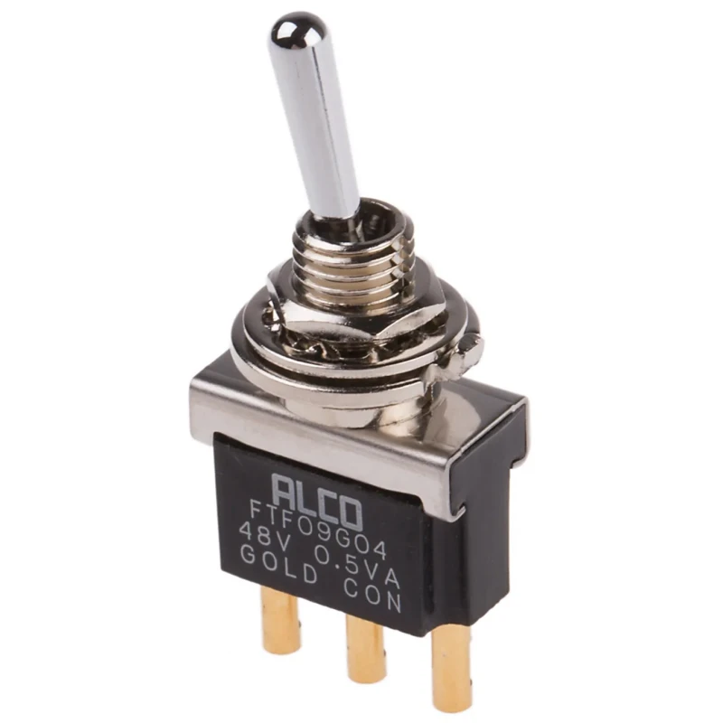 TE Connectivity Toggle Switch Panel Mount On-On SPDT Solder Terminal 20 V dc 20 V ac FTF09G04