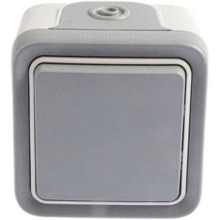 Legrand Grey Surface-Mounted 2 Way Light Switch Plexo 250V 10A IP55 0 697 11