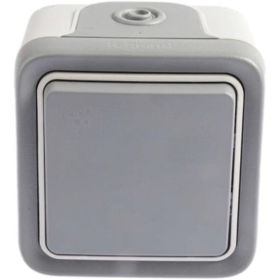 Legrand Grey Surface-Mounted 2 Way Light Switch Plexo 250V 10A IP55 0 697 11