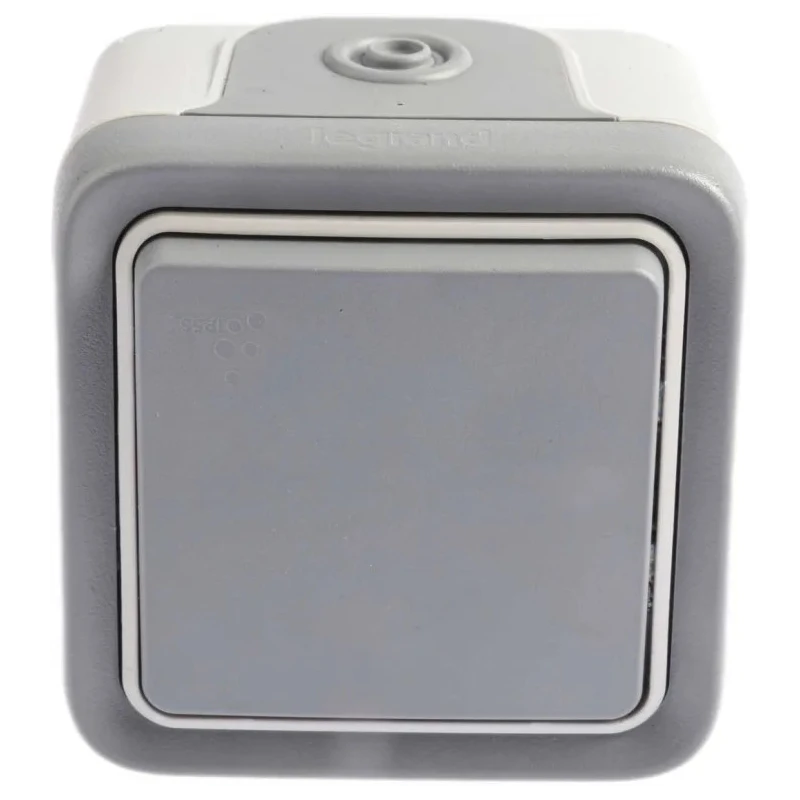Legrand Grey Surface-Mounted 2 Way Light Switch Plexo 250V 10A IP55 0 697 11