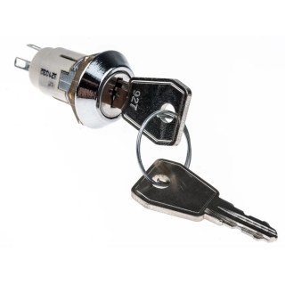 Lorlin Key Switch, SPDT, 1A, 2-Way Random-Key, Zinc Alloy Housing, Silver Plated Brass Contacts SRL5DD2
