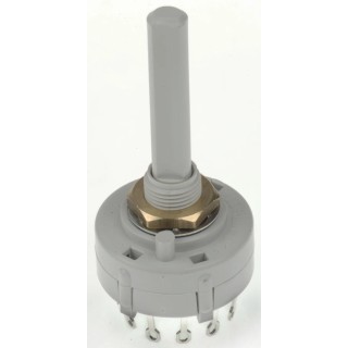 Lorlin 12 Position SPST Rotary Switch, 150mA Contact Current, Polyamide Housing, Panel Mount, Solder Tab Terminals CK1034