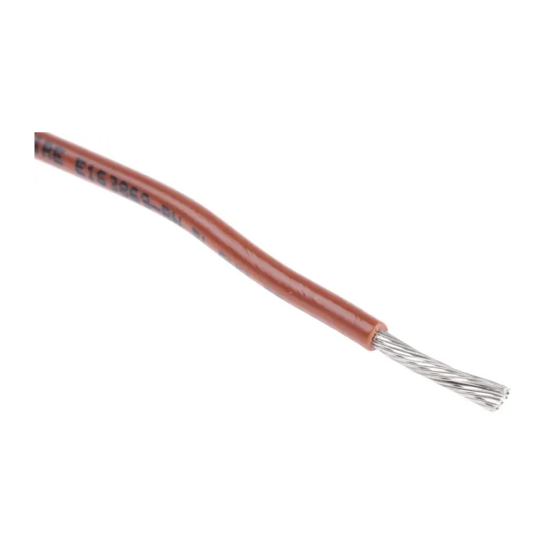 Alpha Wire Brown Hook Up Wire 16 AWG 26/0.25 mm Copper Conductor 30 m PVC Flame Retardant 3057 BR005