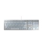 Cherry KC 6000 SLIM Wired USB Keyboard for Mac with QWERTY (UK) Layout, Silver White JK-1610GB-1