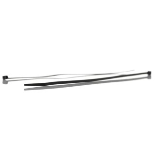 RS PRO Nylon Non-Releasable Cable Tie, 292 mm Length x 3.6 mm Width, Black Polyamide 66, Flame Retardant, Model 233-477