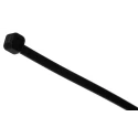 RS PRO Nylon Non-Releasable Cable Tie, 292 mm Length x 3.6 mm Width, Black Polyamide 66, Flame Retardant, Model 233-477