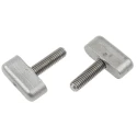 NEUTRAL Silver Stainless Steel Wing Clamping Knob M6 Threaded Stud 25 mm Diameter 20 mm Thread Length 237-334