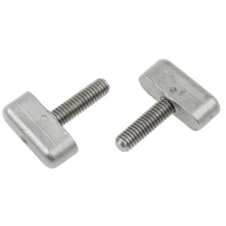 NEUTRAL Silver Stainless Steel Wing Clamping Knob M6 Threaded Stud 25 mm Diameter 20 mm Thread Length 237-334