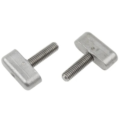 NEUTRAL Silver Stainless Steel Wing Clamping Knob M6 Threaded Stud 25 mm Diameter 20 mm Thread Length 237-334