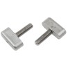 NEUTRAL Silver Stainless Steel Wing Clamping Knob M6 Threaded Stud 25 mm Diameter 20 mm Thread Length 237-334