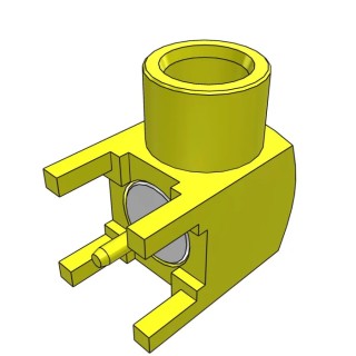Samtec MCX7 Series PCB Mount Female MCX Coaxial Connector 75 Ω Right Angle Body Through Hole 