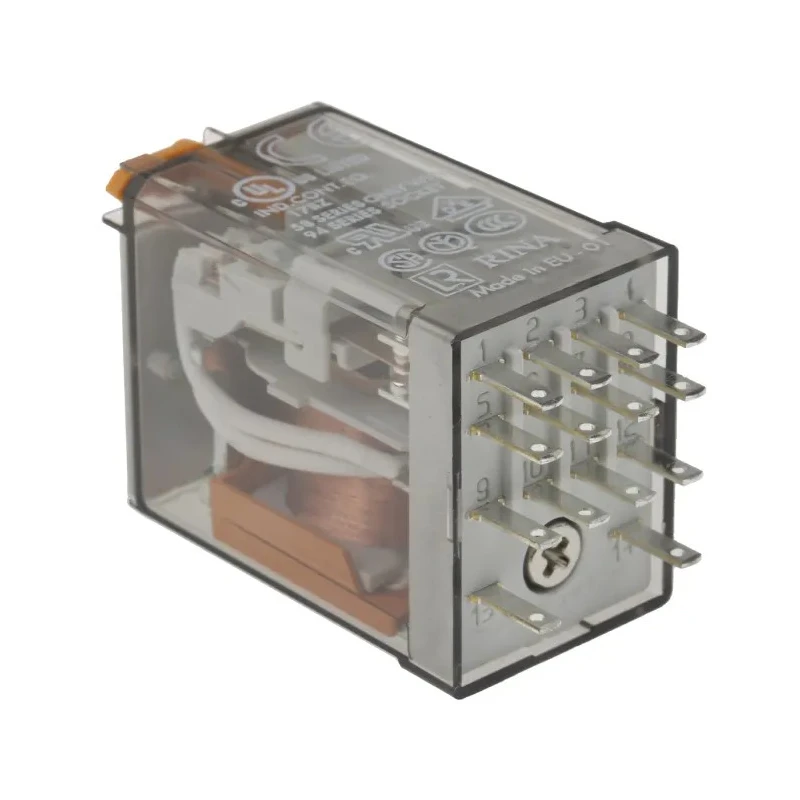 Finder Power Relay 24V AC Coil Voltage 7A Switching Current 4PDT Contact Configuration 55.34.8.024.0040