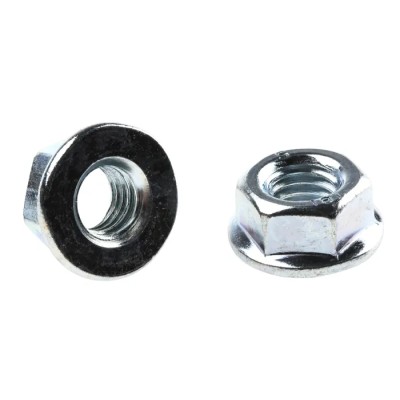 RS PRO Bright Zinc Stainless Steel Flanged Hex Nut M8 8mm Height 17.9mm Flange Diameter DIN 6923 275-484