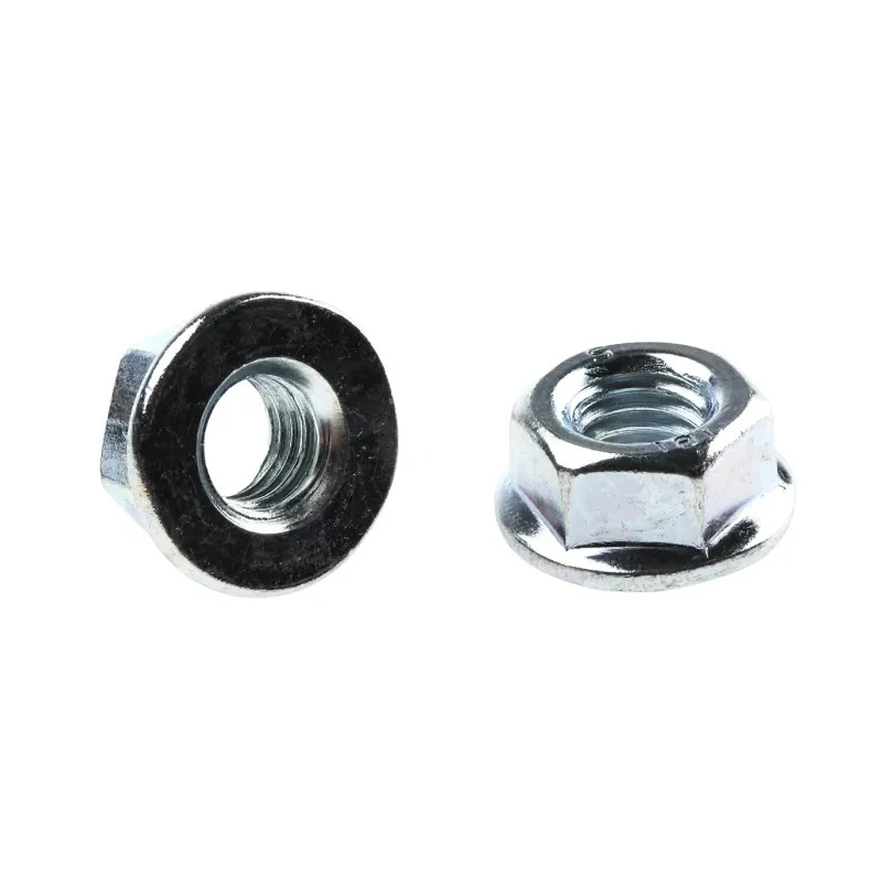 RS PRO Bright Zinc Stainless Steel Flanged Hex Nut M8 8mm Height 17.9mm Flange Diameter DIN 6923 275-484