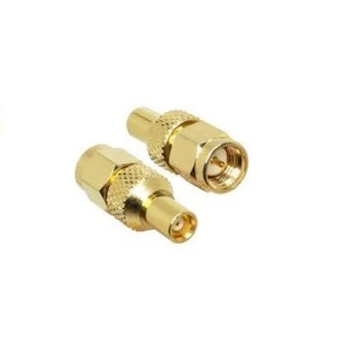 Linx SMA Plug to MCX Socket Coaxial Adapter 0 to 6 GHz Frequency, Gold Plated Contacts ADP-SMAM-MCXF