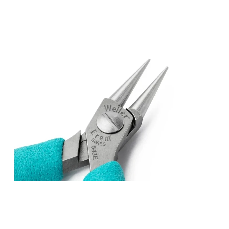 Weller Erem Long Nose Plier Round Nose 120mm Overall Length 20.5mm Jaw Width ESD Safe 543E
