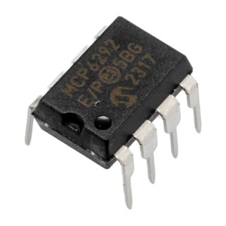 Microchip Operational Amplifier 10 MHz, 8-Pin PDIP, 2 Channels, 2.4-6V Supply, AEC-Q100 MCP6292-E/P