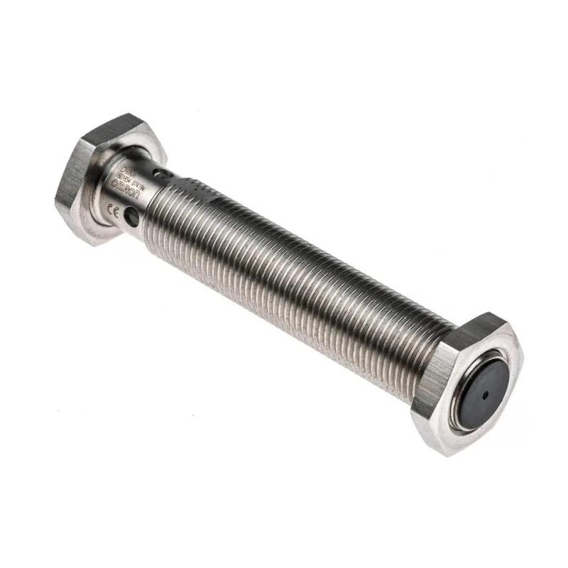 Omron Threaded Barrel Inductive Proximity Sensor M12 PNP 24V DC 4 mm Detection 240V AC 200mA E2AS12LS04M1C1