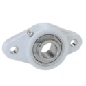 NSK-RHP Stainless Steel 2 Hole Bearing Unit, 30 mm Inside Diameter, M10 Mount Hole Size PSFT30CR