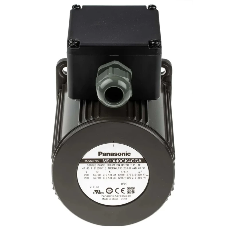 Panasonic Reversible Spur AC Motor 40 W, 1 Phase, 4-Pole, 230 V, Panel Mounting M91X40GK4GGA