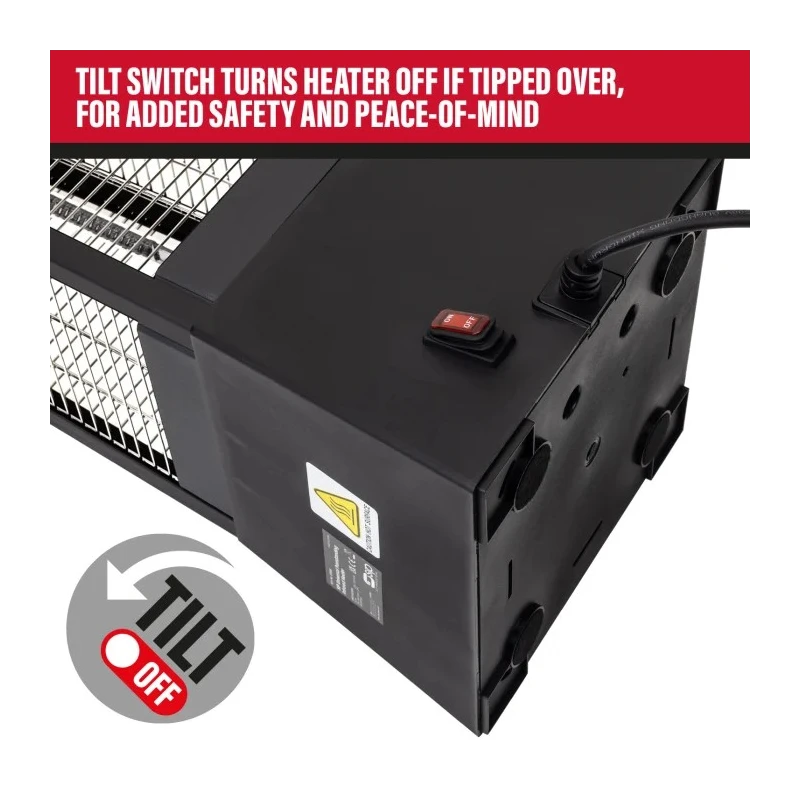 SIP 2 kW Infrared Heater, Floor Mount, 230V AC, On-Off Switch Control, UK Plug 09588