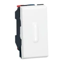 Legrand Push Button Switch Momentary Panel Mount 45 mm Cutout SPDT Green Red LED IPX1 48V DC 1.5kV AC 0 770 31