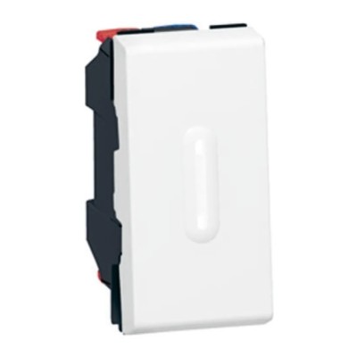 Legrand Push Button Switch Momentary Panel Mount 45 mm Cutout SPDT Green Red LED IPX1 48V DC 1.5kV AC 0 770 31