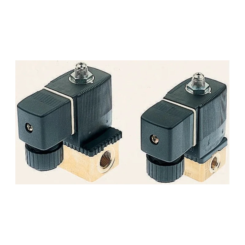 Burkert 3 Port Normally Closed Solenoid Valve Brass Body Polyamide 220V ac 1/4 in 138049