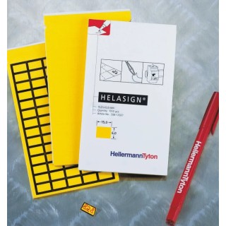 HellermannTyton Yellow Adhesive Label Sheet 9mm x 15mm, 700 Labels per Pack 598-92227 TAG122FB-270-YE-270-YE