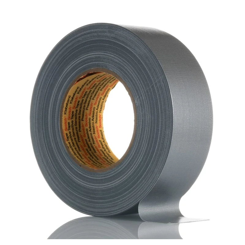 3M Silver Polyethylene Cloth Duct Tape 50mm Width 50m Length 0.26mm Thickness 389