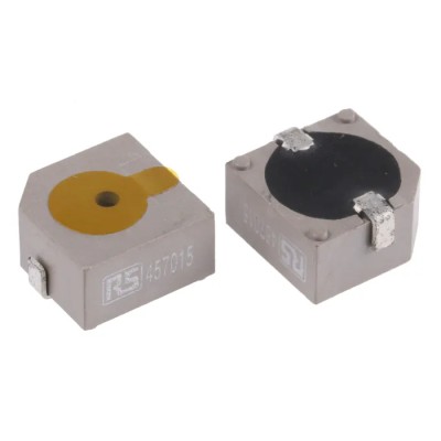 RS PRO 85 dB Surface Mount Square Wave External Piezo Buzzer Component 6.5 mm Height 12.8 mm Length 8 V Min 16 V Max 457-015