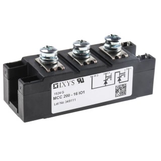IXYS Dual Thyristor Module 1600 V 8.6 kA 216 A 150 mA 1.2 V 7-Pin MCC200-16IO1
