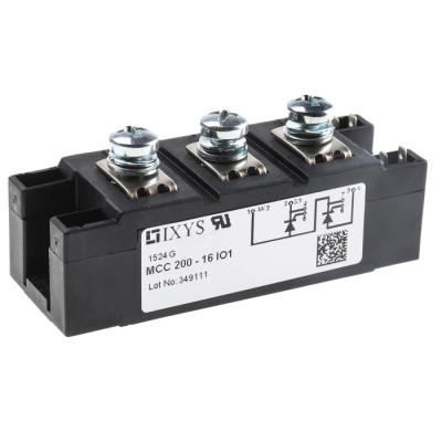 IXYS Dual Thyristor Module 1600 V 8.6 kA 216 A 150 mA 1.2 V 7-Pin MCC200-16IO1