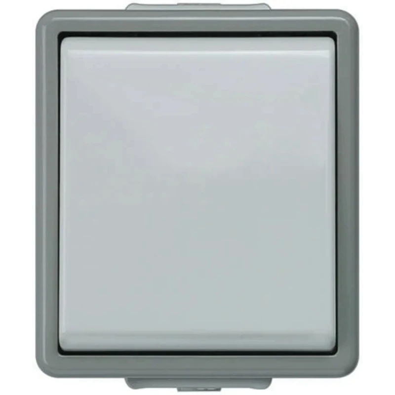 Siemens Grey Rocker Light Switch, 1 Gang, Surface Mount, IP44, 10A, 250V, DELTA Series 5TA4707