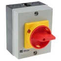 RS PRO 4-Pole DIN Rail Isolator Switch, IP65 Rated, 40A Switching Current, 15kW Power, Red Handle IP65