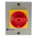 RS PRO 4-Pole DIN Rail Isolator Switch, IP65 Rated, 40A Switching Current, 15kW Power, Red Handle IP65