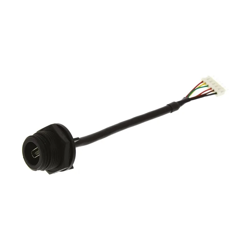 Bulgin USB Cable Male Mini USB Type AB Mountable to Male USB 2.0 6-Pin Header Black 100mm PX0457