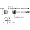 Bulgin USB Cable Male Mini USB Type AB Mountable to Male USB 2.0 6-Pin Header Black 100mm PX0457