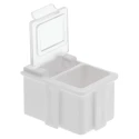 Licefa 5 Cell White ABS Compartment Box 21 mm x 29 mm x 22 mm SMD-BOX N 1-2-3-2-1