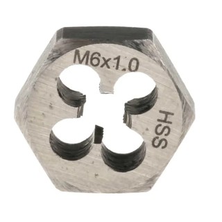 RS PRO Metric High Speed Steel M6 Die Nut, 0.25 Inch Thickness, Hex Size 18.03 mm 424-229