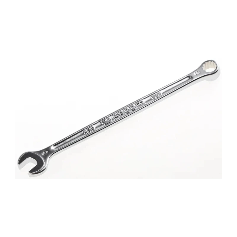Facom Combination Spanner 4 to 41 mm, Satin Chrome Finish, 12-Point, 15° Offset, 115mm Overall Length 440.6