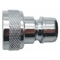 RS PRO Hose Connector 11 mm ID Female Thread Nipple Chrome Plated Brass, BSPP Thread, 35 bar, Temperature -40°C to 234-9561