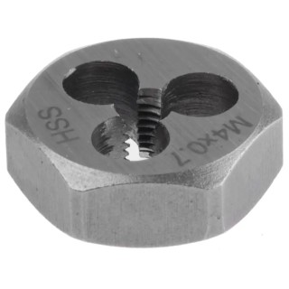RS PRO High Speed Steel (HSS) Die Nut M4 Thread Size, Thickness 0.25in, Hex Size 18.03 mm 424-239